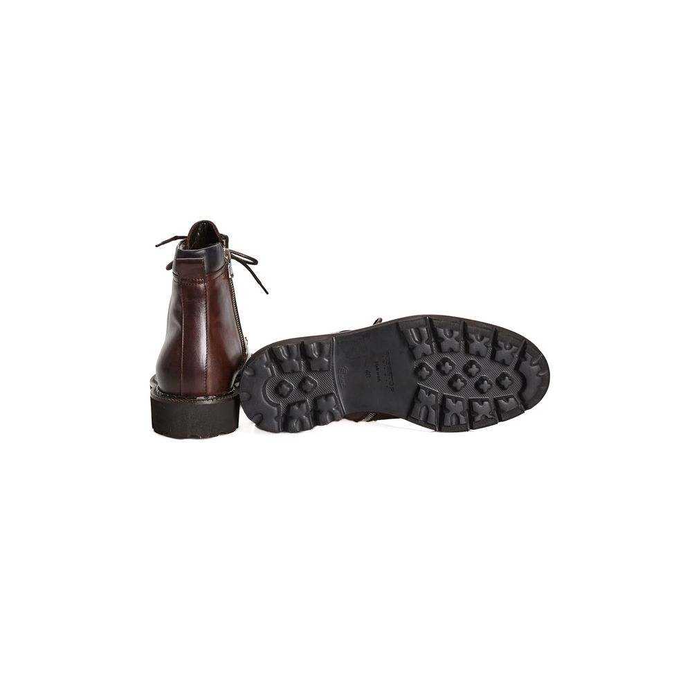 Roberto Pepe Luxury Brown Calfskin Men Boot - Image 4