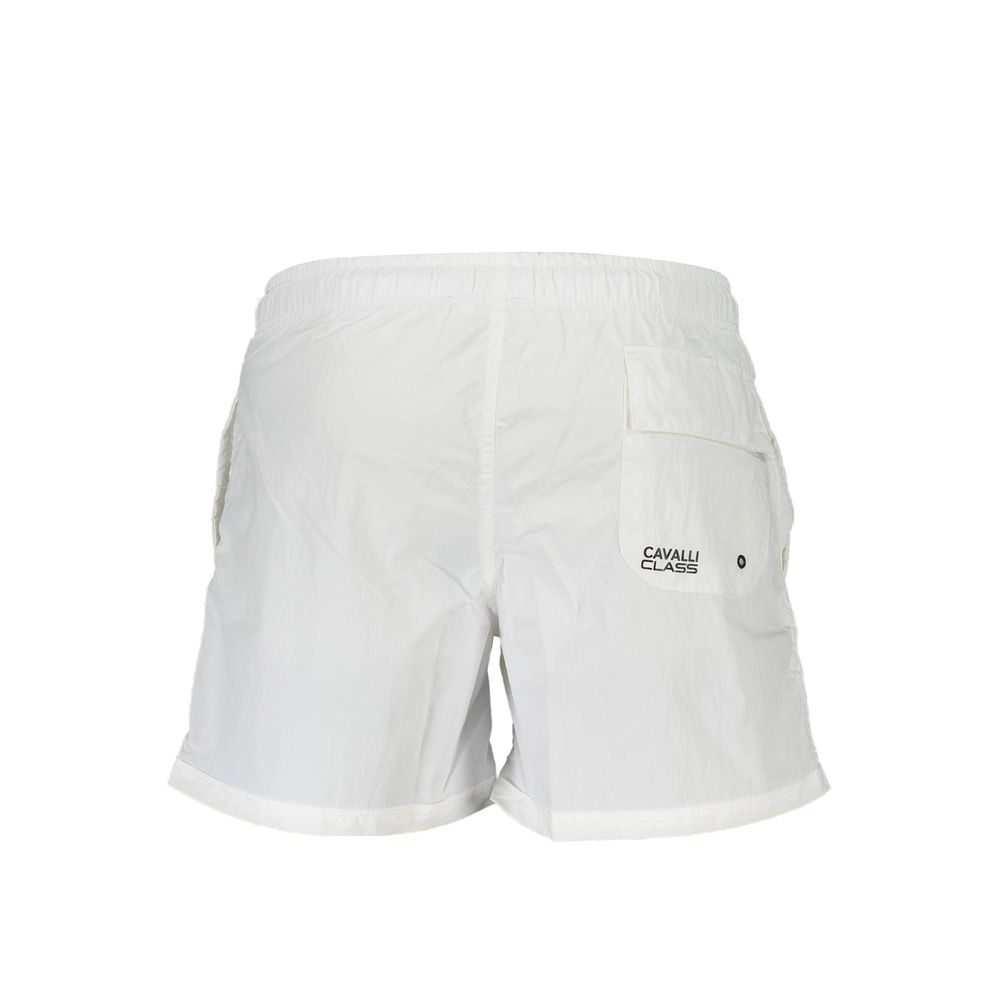 Cavalli Class White Polyamide Men's Swim Boxer - Image 2