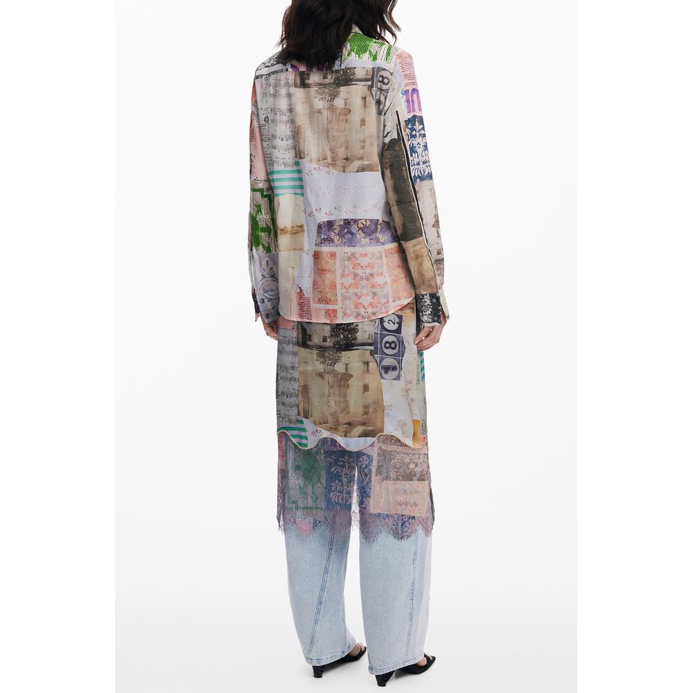 Desigual Beige Cotton Women Shirt - Image 2