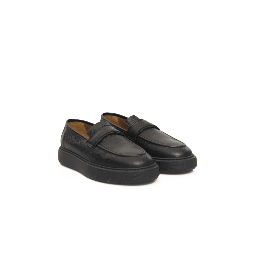 Cerruti 1881 Black Leather Men Loafer - Image 3