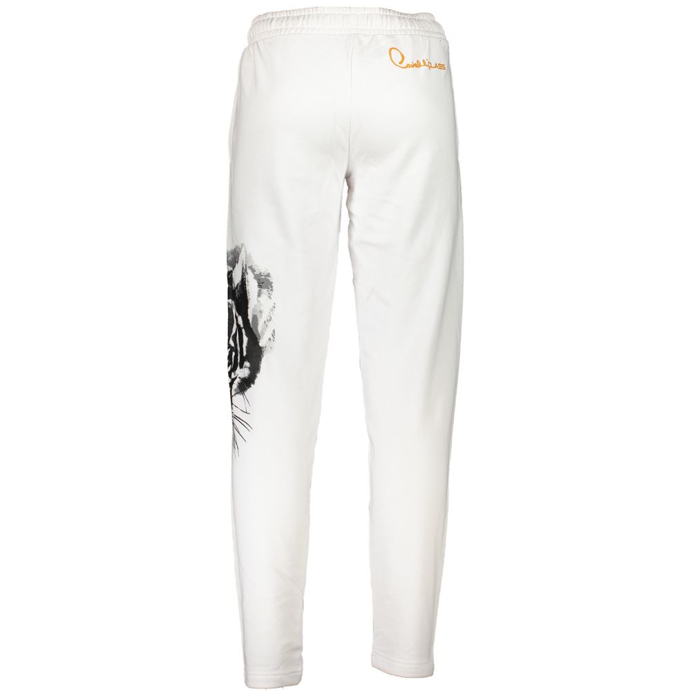 Cavalli Class Bianco Cotton Men's Track Pant - Image 2