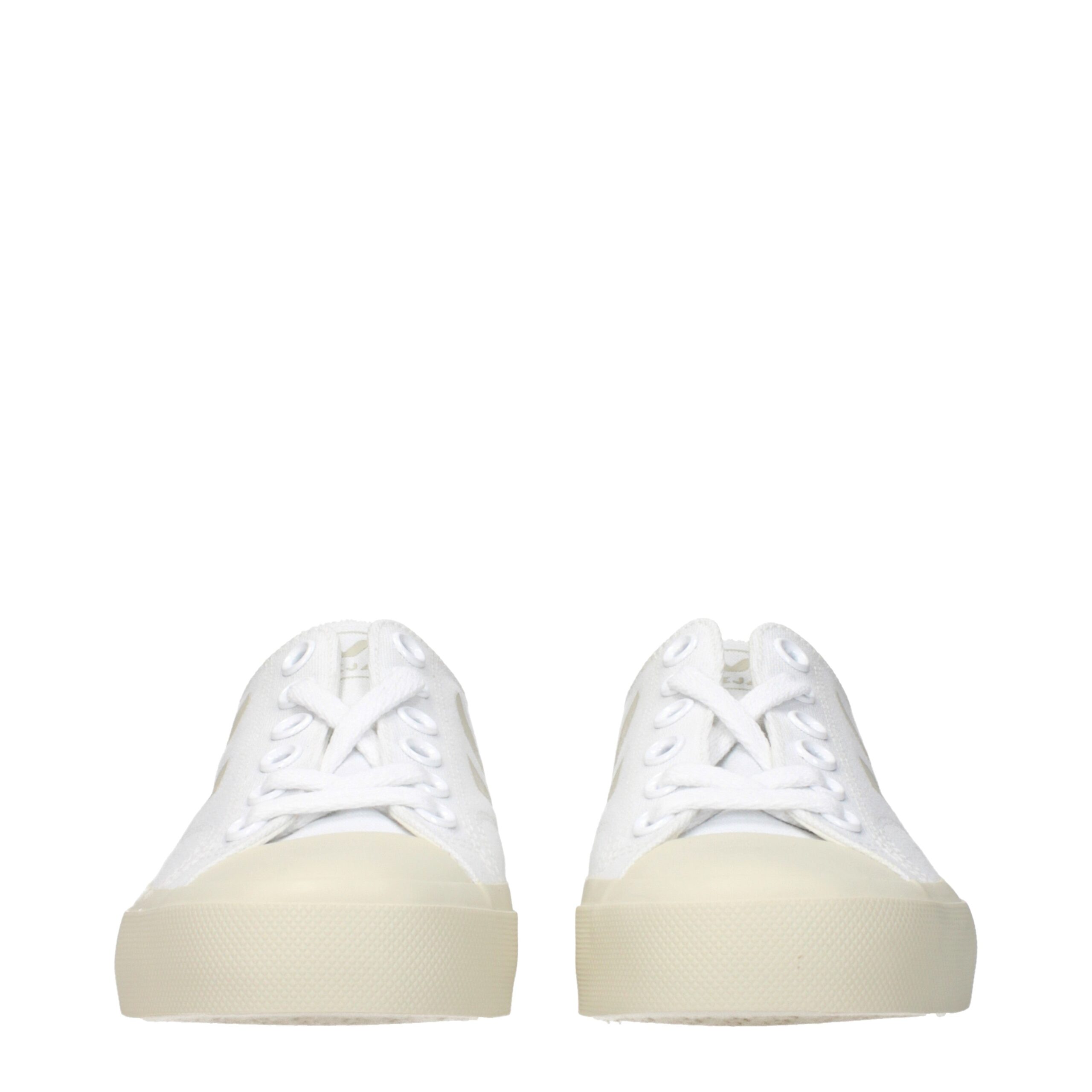 Veja White Fabric Low Top Sneakers - Image 3