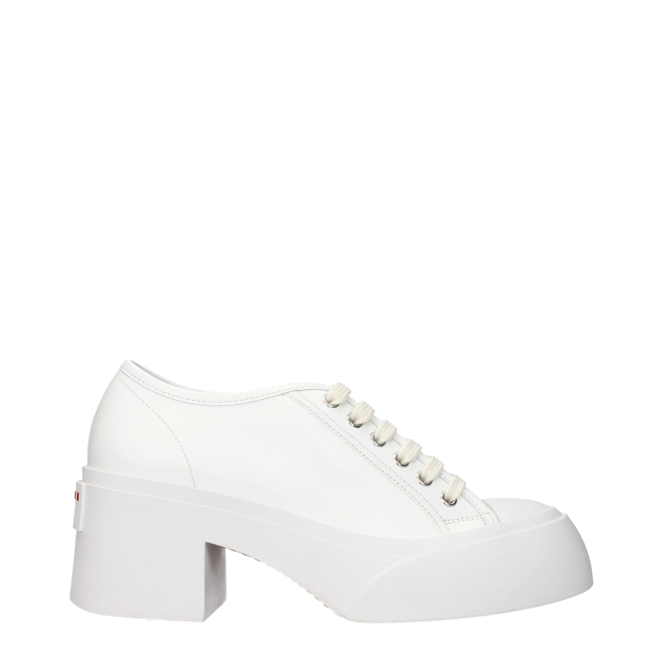 Marni White Leather Platform Sneakers