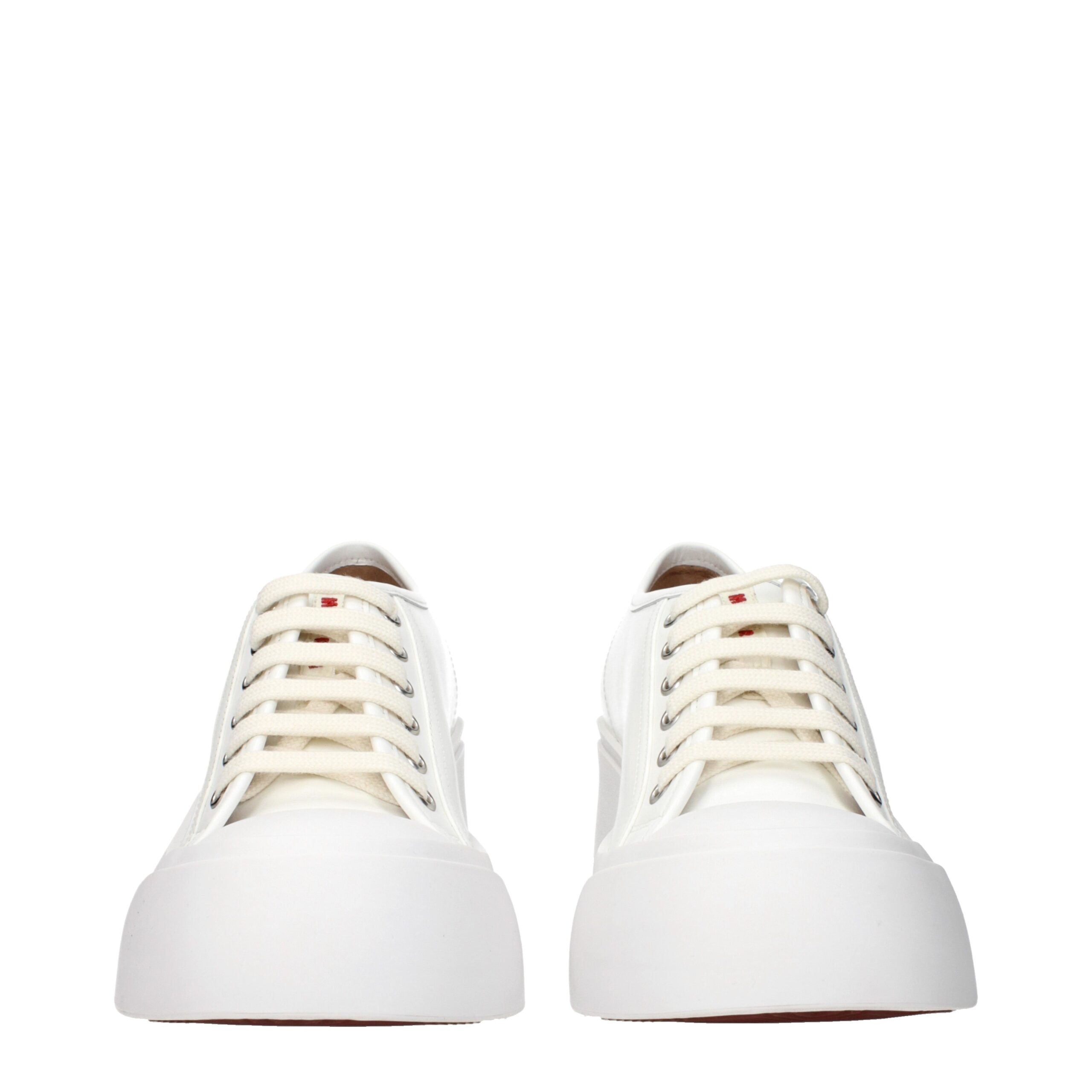 Marni White Leather Platform Sneakers - Image 3