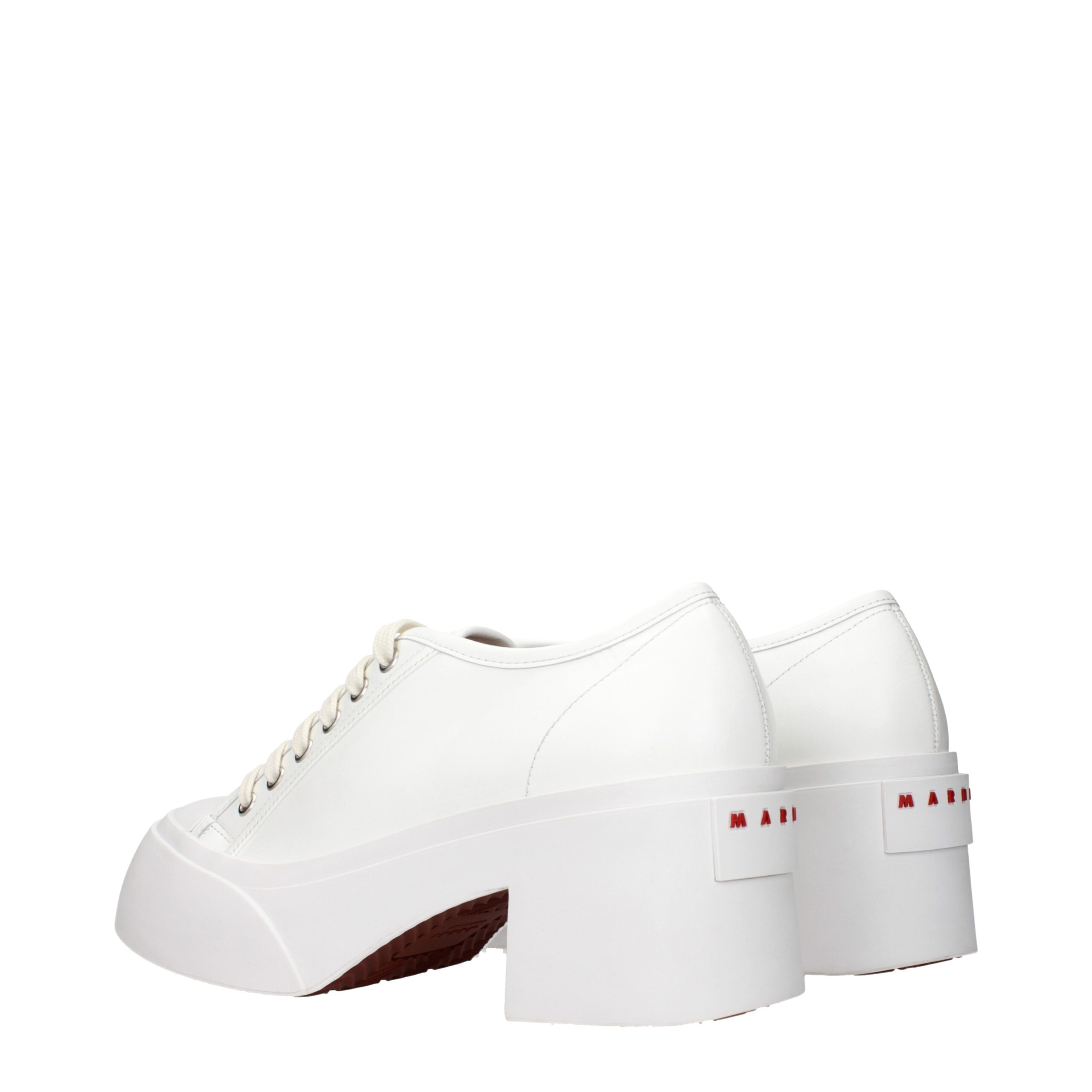 Marni White Leather Platform Sneakers - Image 4