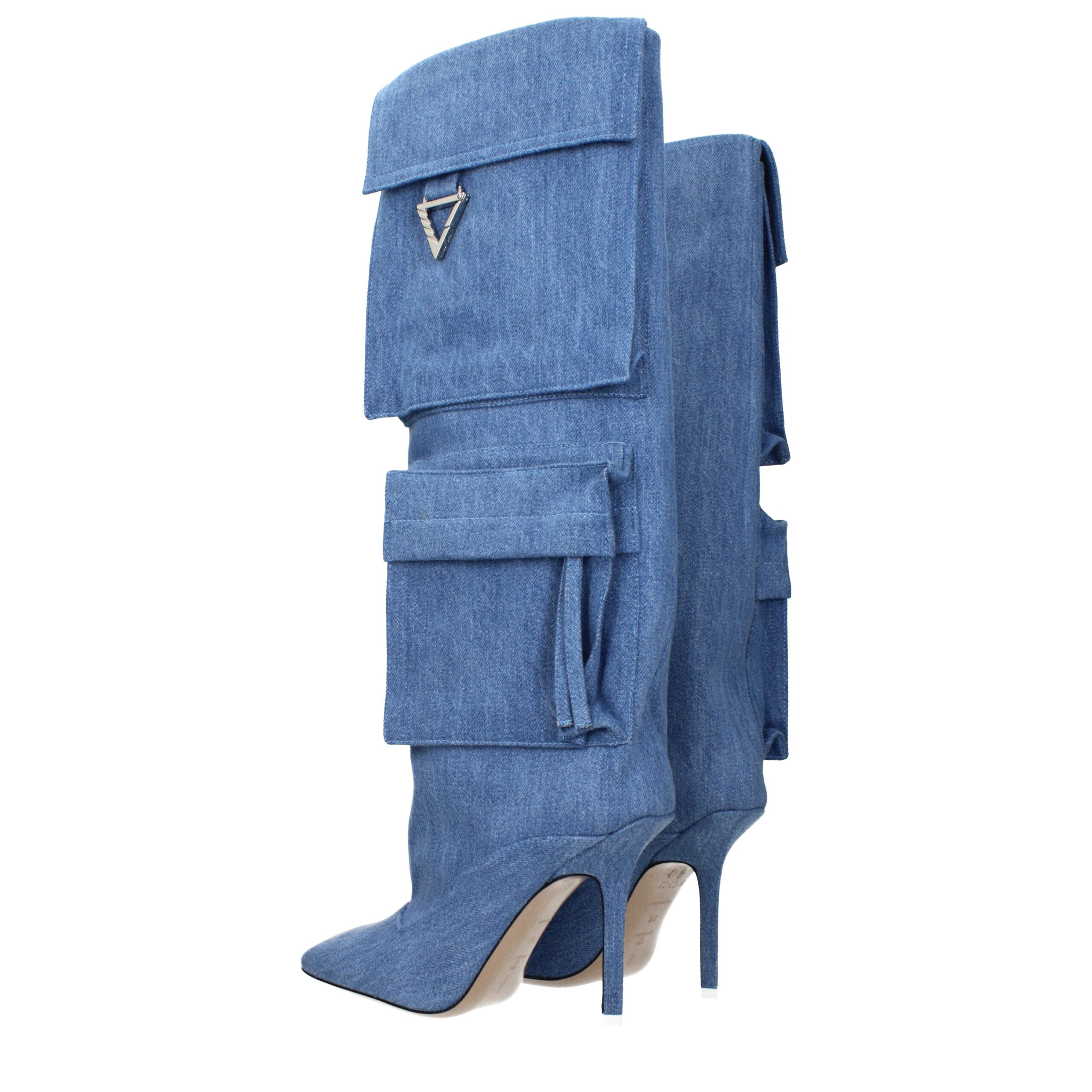 The Attico Light Blue Fabric Boots - Image 4