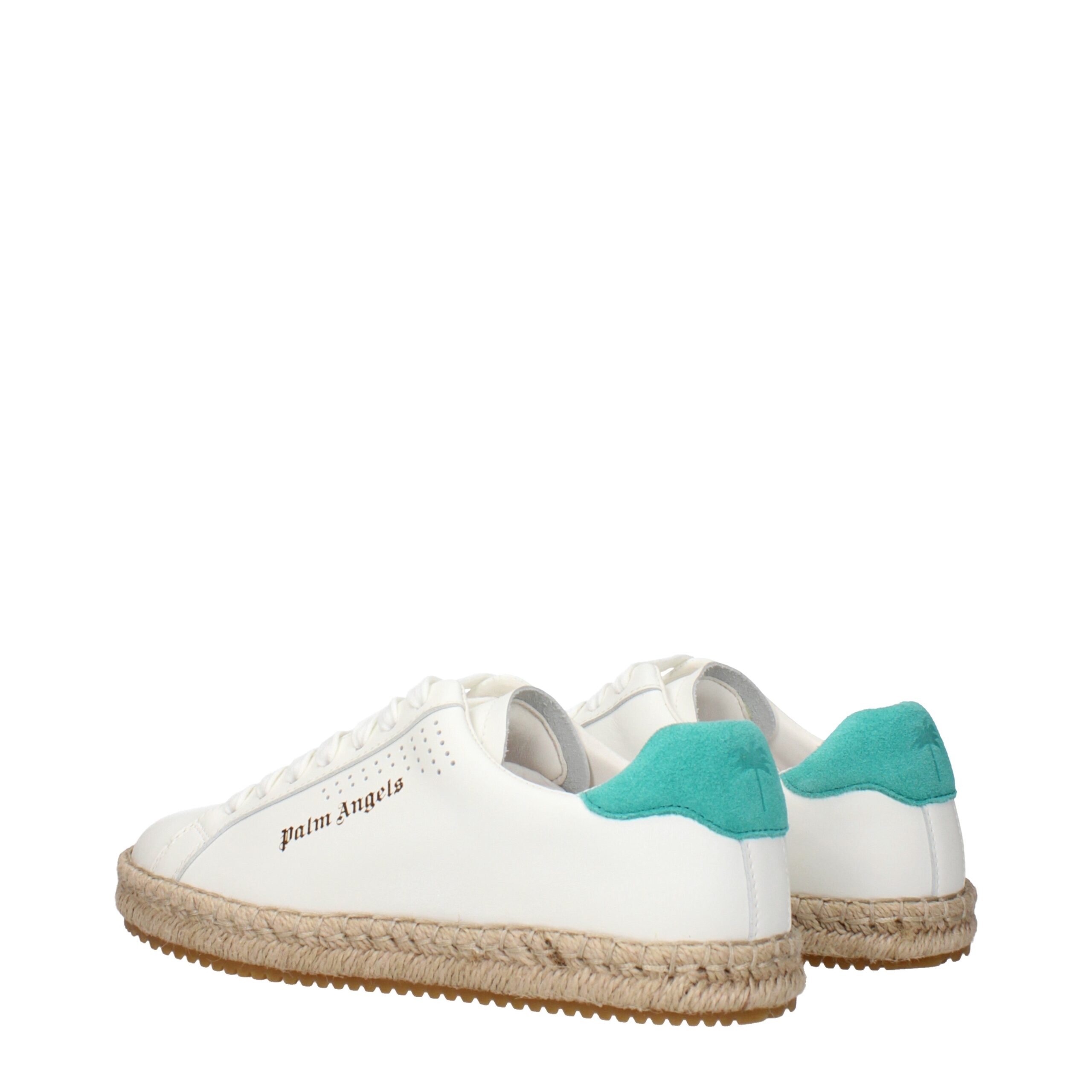 Palm Angels White Leather Low Top Sneakers - Image 4