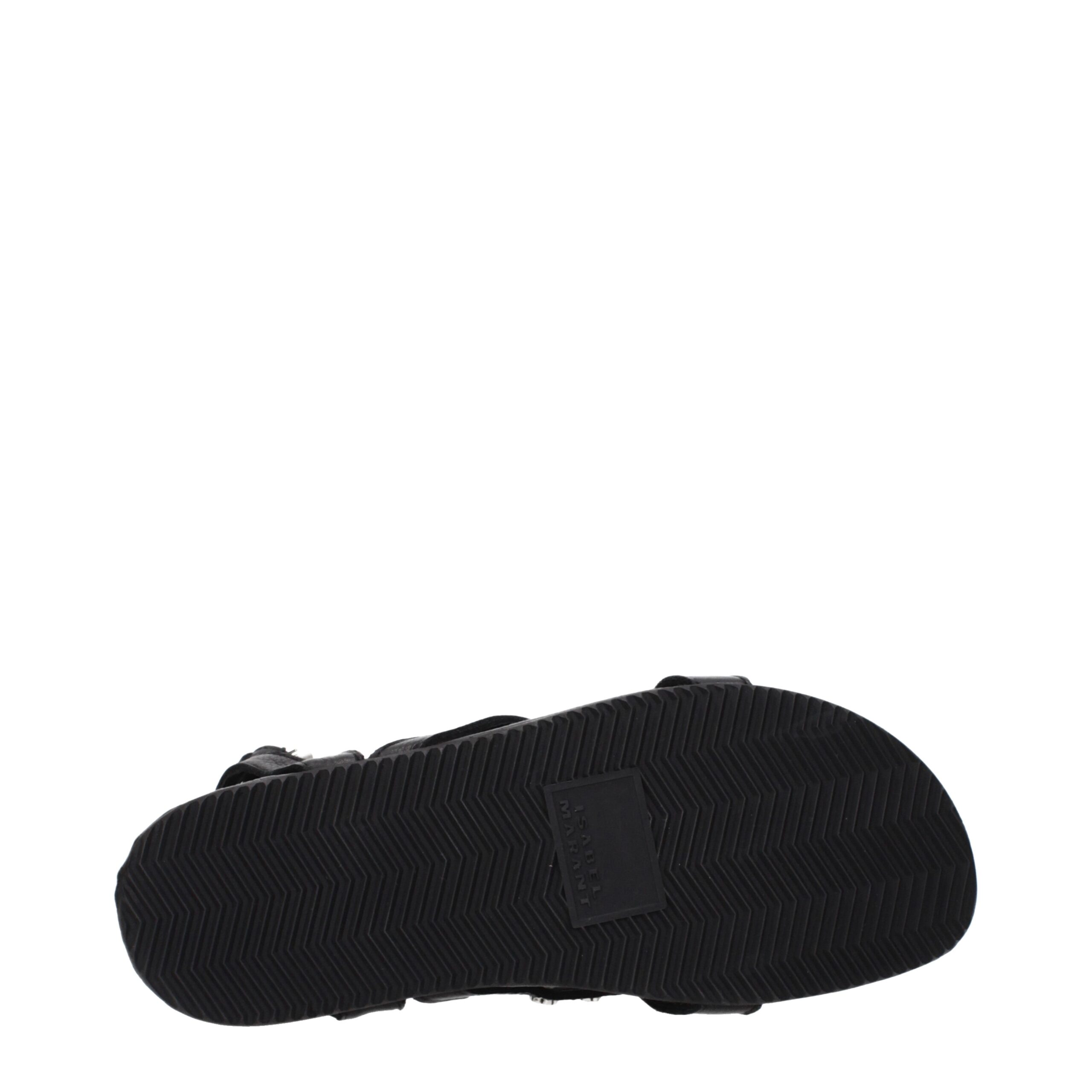 Isabel Marant Black Leather Flat Sandals - Image 5