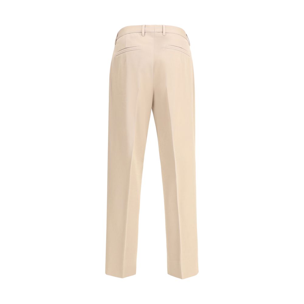 ZEGNA Beige Cotton Dress Pants - Image 2