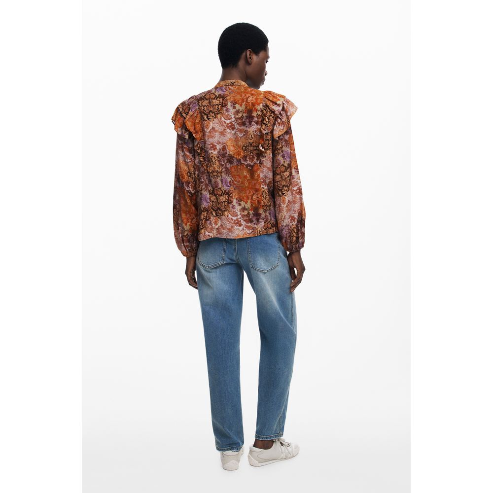 Desigual Orange Viscose Women Shirt - Image 2