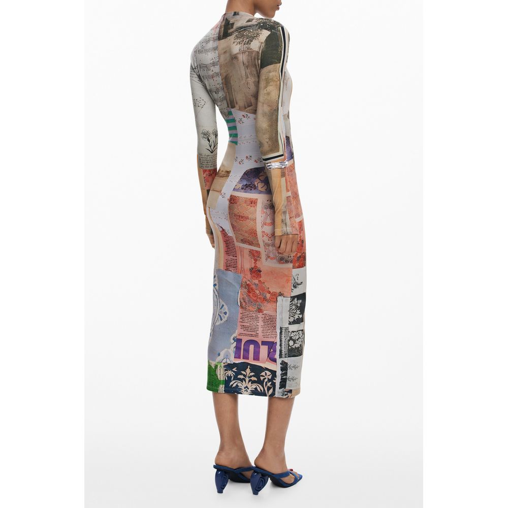 Desigual Beige Viscosa Women Dress - Image 2