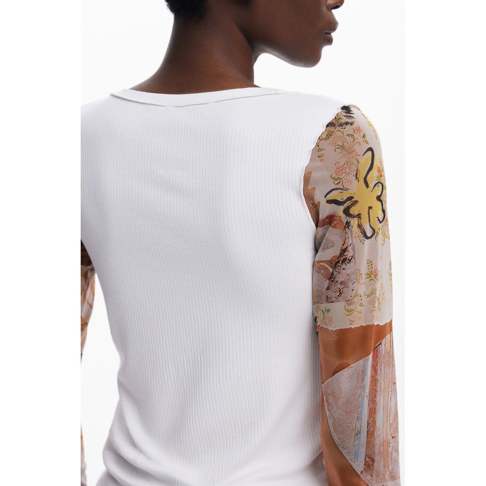 Desigual White Polyester Women Sweater - Image 3