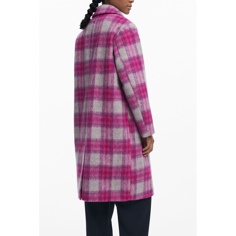 Desigual Pink Wool Women Coat - Image 2