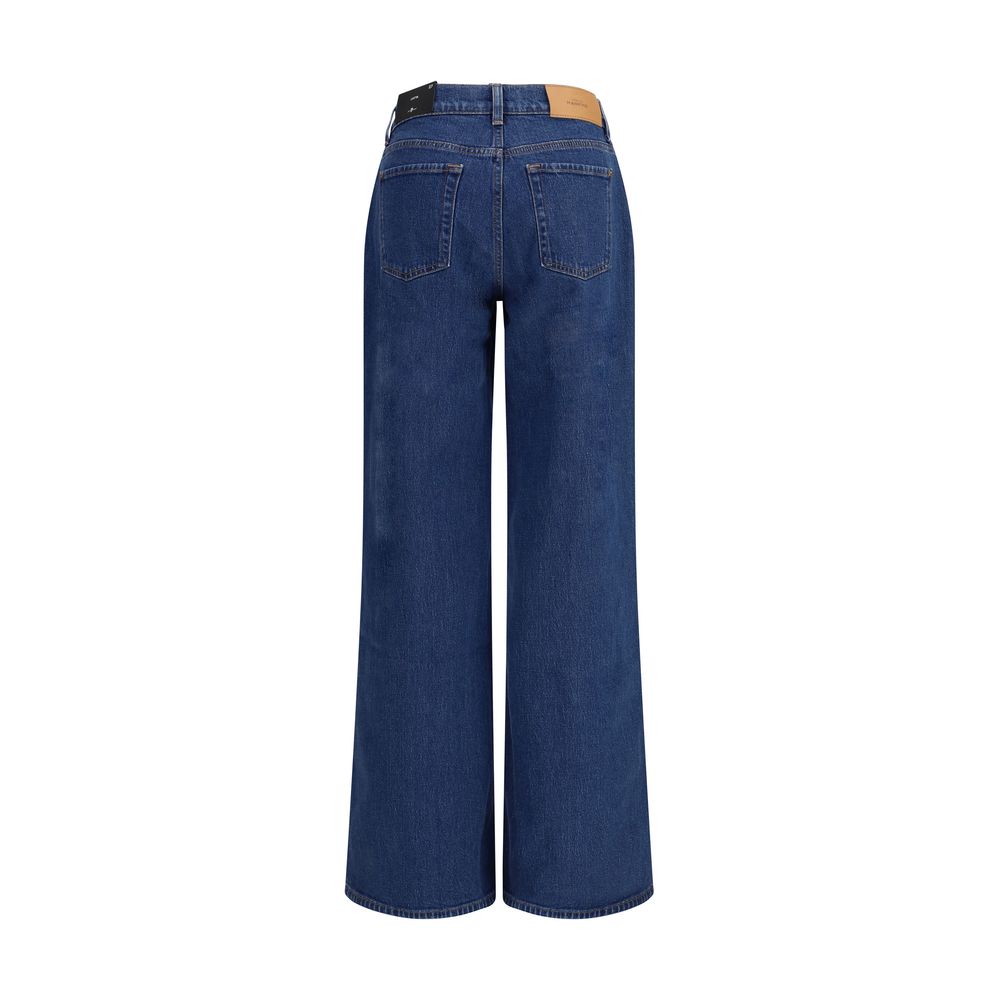 7FOR Blue Cotton High-Waisted Jean - Image 2