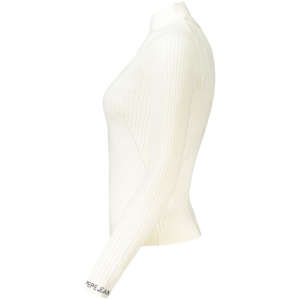 Pepe Jeans White Cotton Women Sweater - Image 3