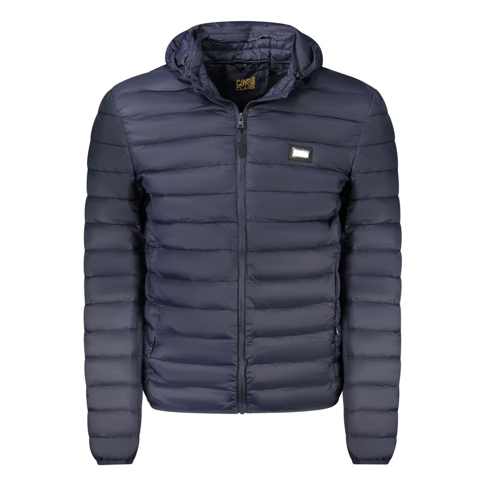 Cavalli Class Blue Polyester Men Jacket