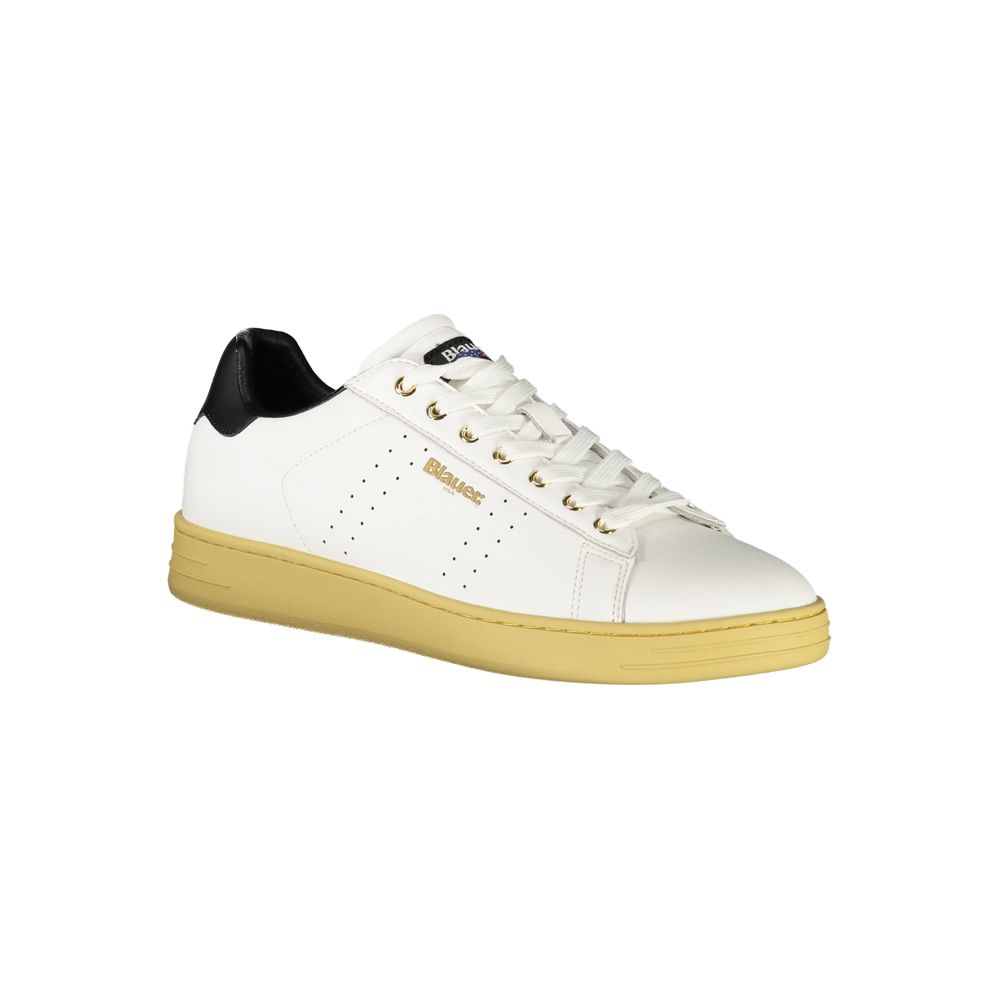 Blauer White Leather Men Sneaker - Image 2