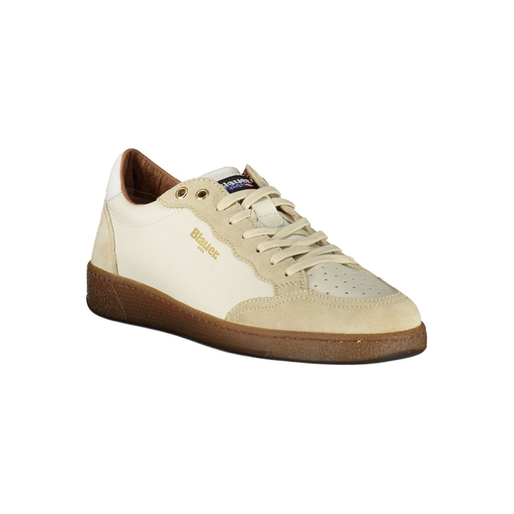 Blauer White Leather Men Sneaker - Image 2