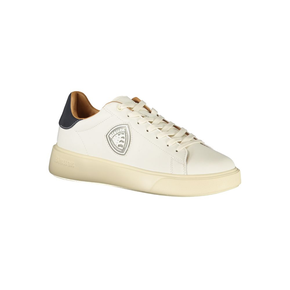 Blauer White Leather Men Sneaker - Image 2