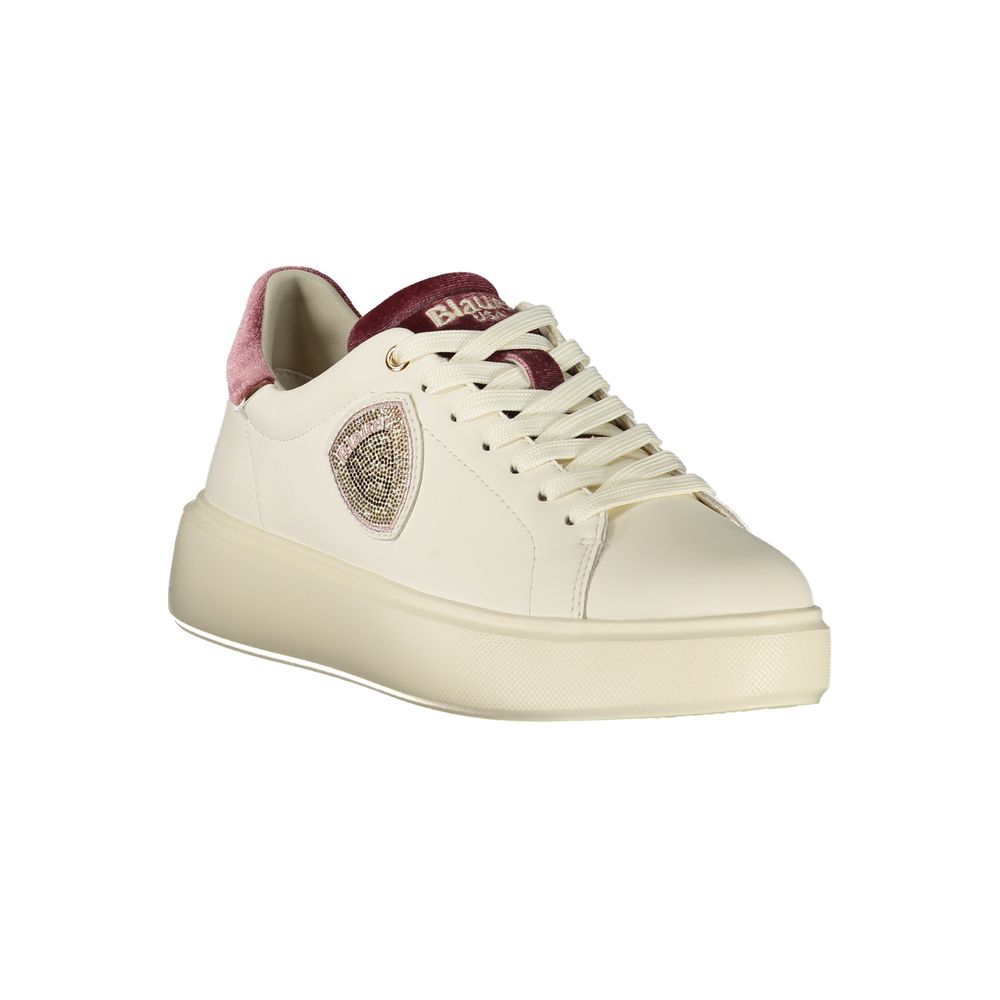 Blauer White Leather Women Sneaker - Image 2