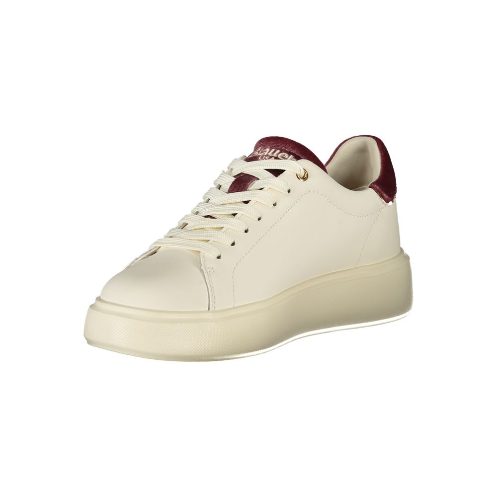 Blauer White Leather Women Sneaker - Image 3