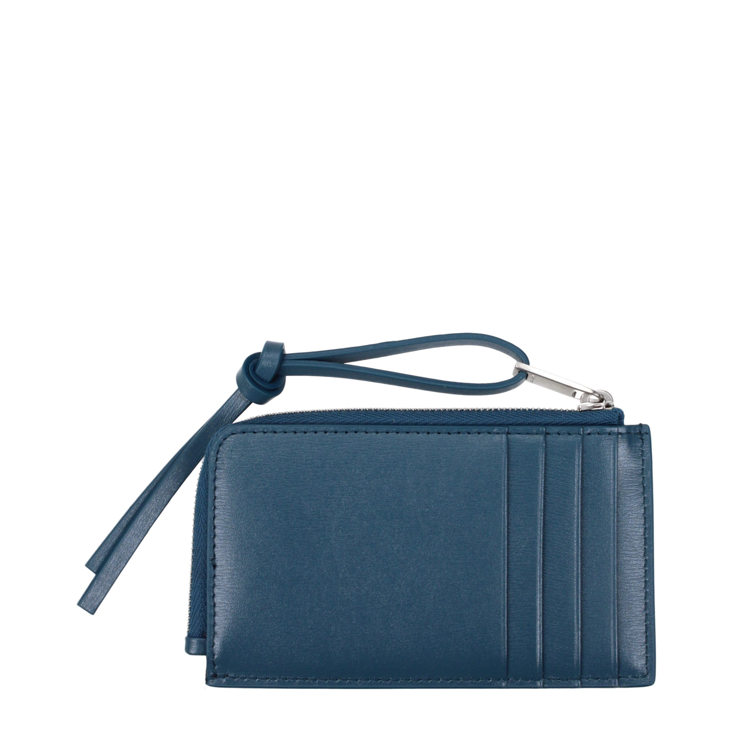 Jil Sander Blue Leather Wallet - Image 2