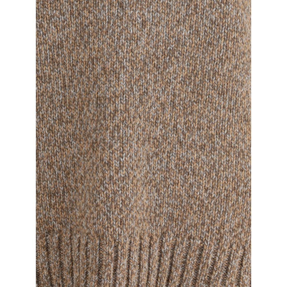 Aragona Cashmere Brown Merino Wool Sweatshirt - Image 3