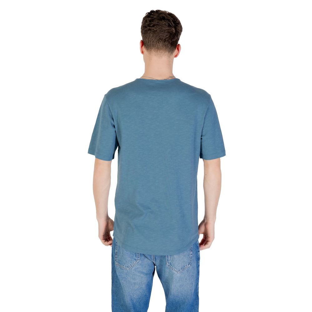 Jack Jones Blue Cotton T-Shirt - Image 2