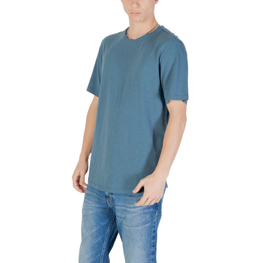 Jack Jones Blue Cotton T-Shirt - Image 4