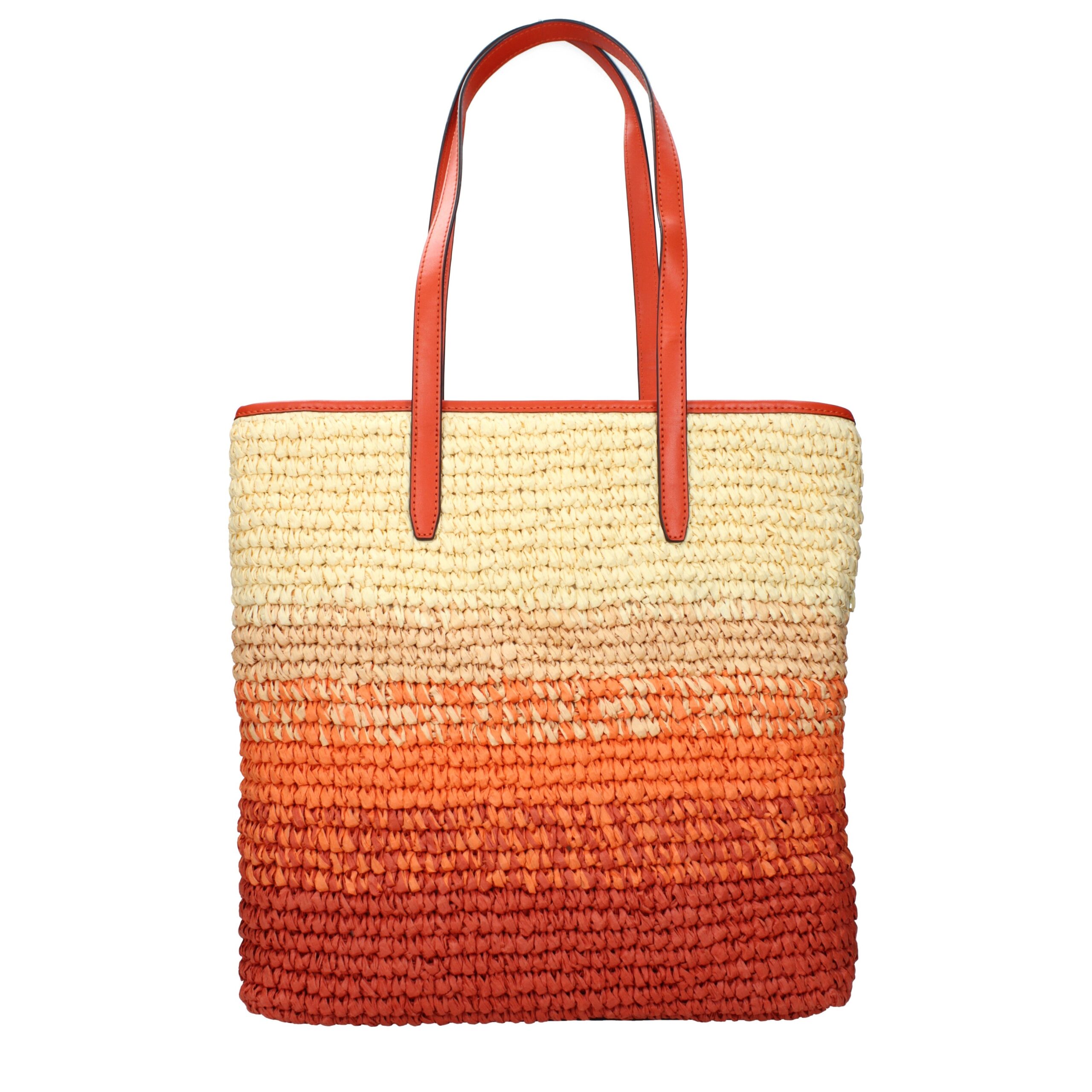 Michael Kors Orange Raffia Shoulder Bag - Image 3