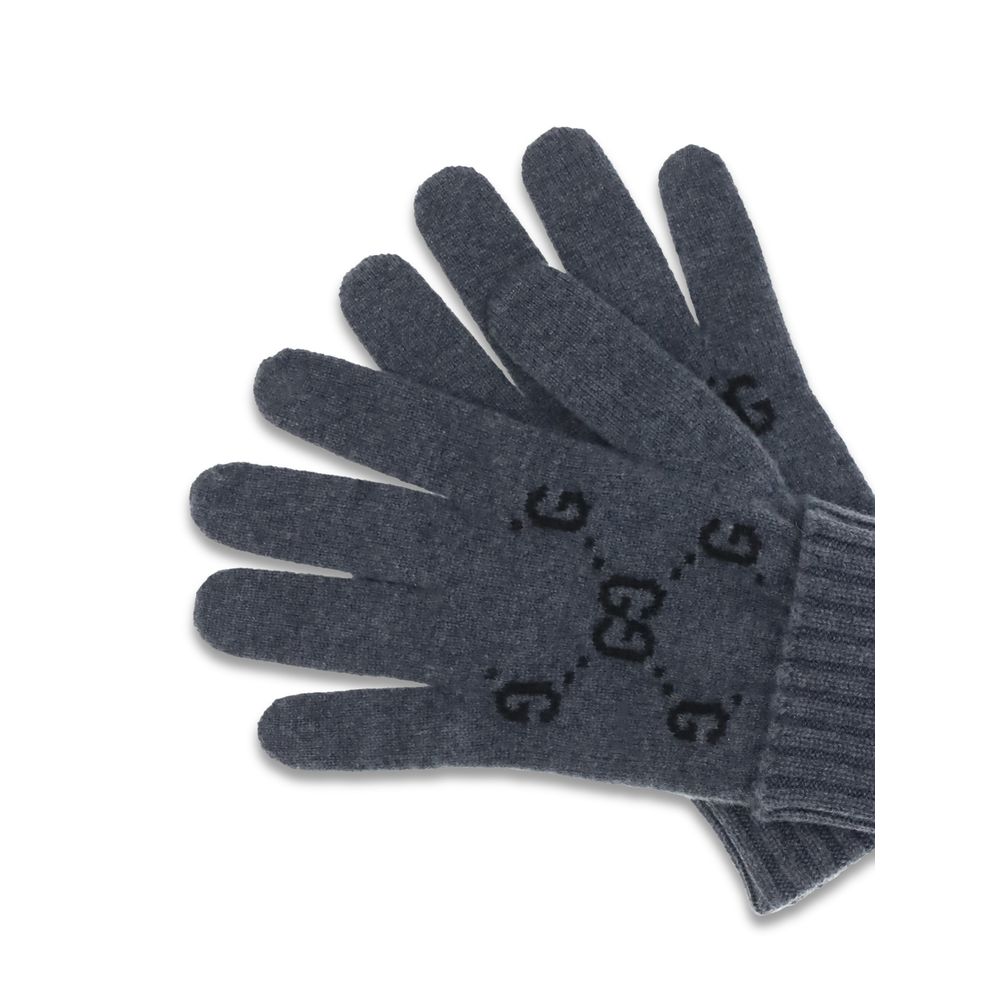 Gucci Gray Cashmere Gloves - Image 3