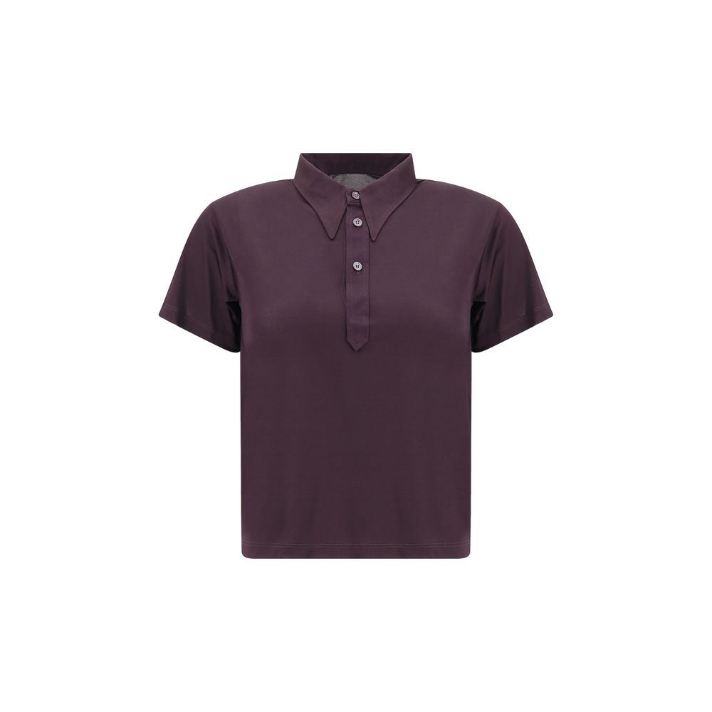 Margiela Purple Viscose Polo Shirt