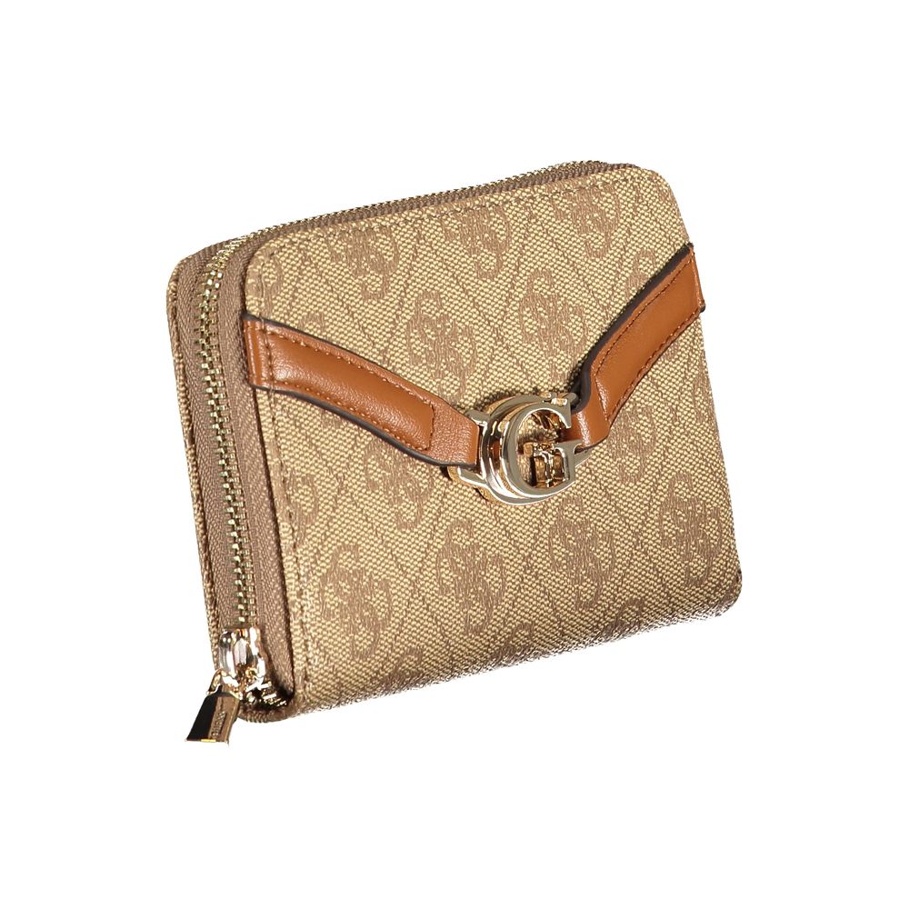 Guess Jeans Beige Polyurethane Women Wallet - Image 3
