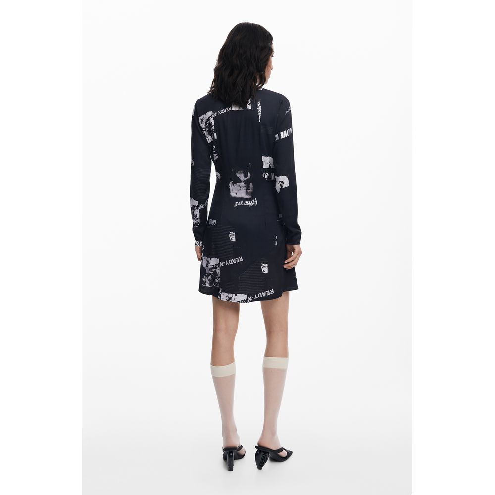 Desigual Nero Viscosa Women Dress - Image 2