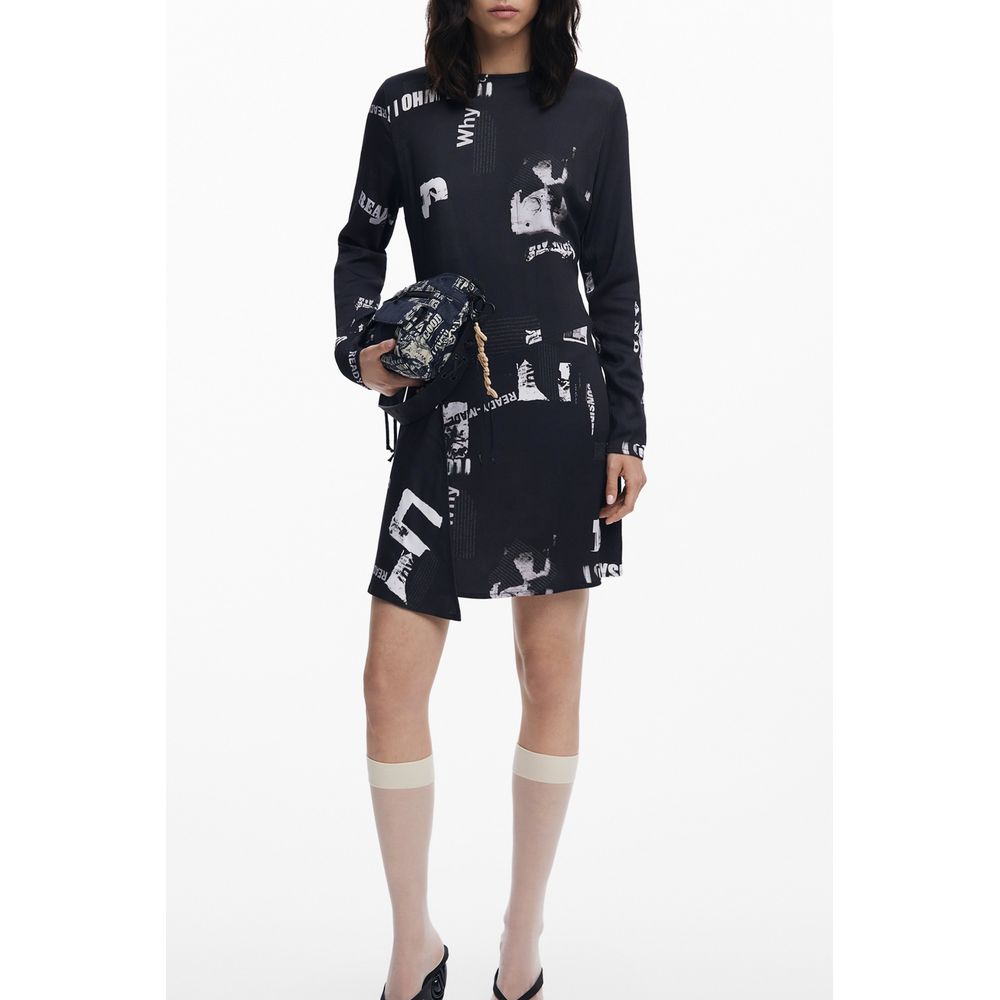 Desigual Nero Viscosa Women Dress - Image 3