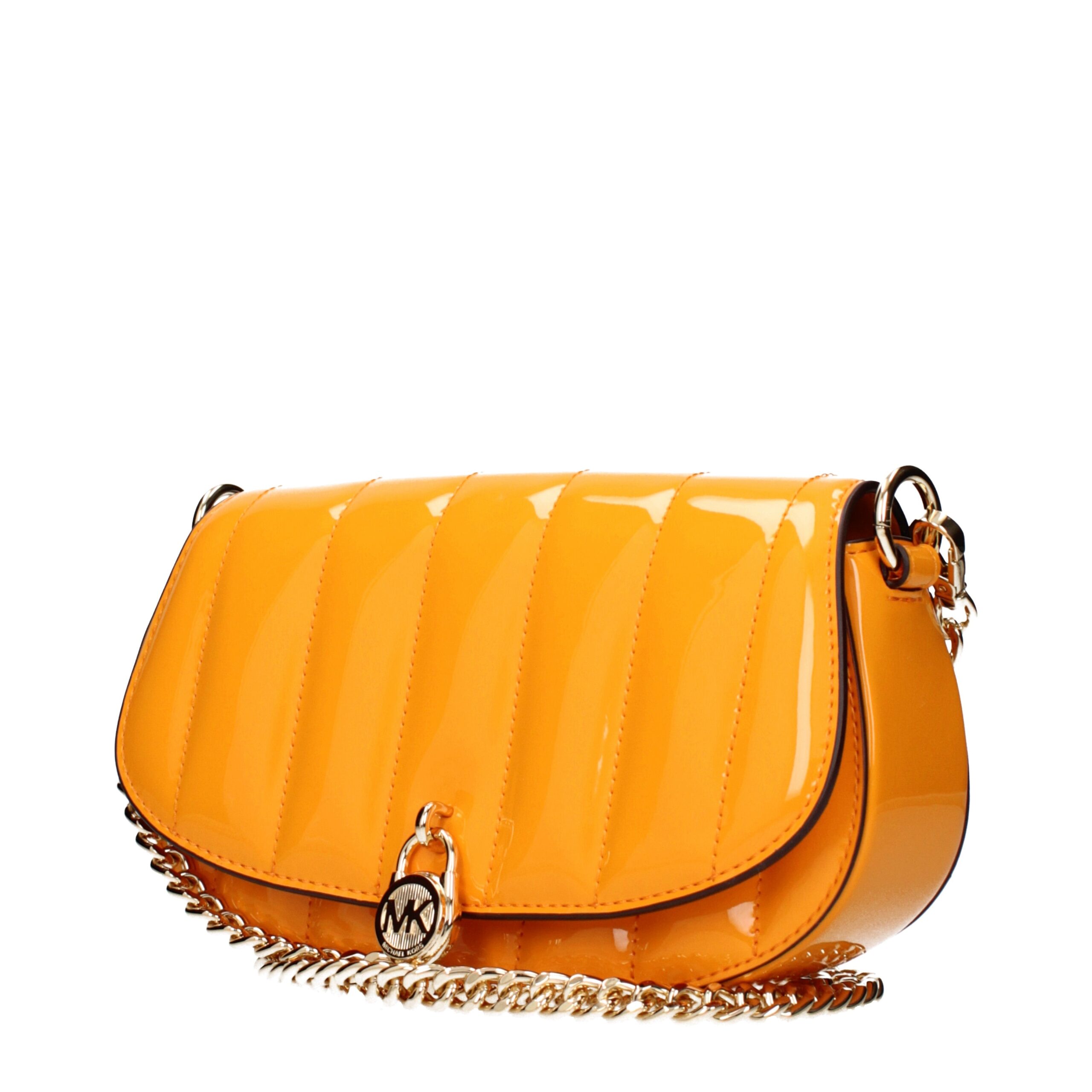 Michael Kors Orange Leather Crossbody Bag - Image 2