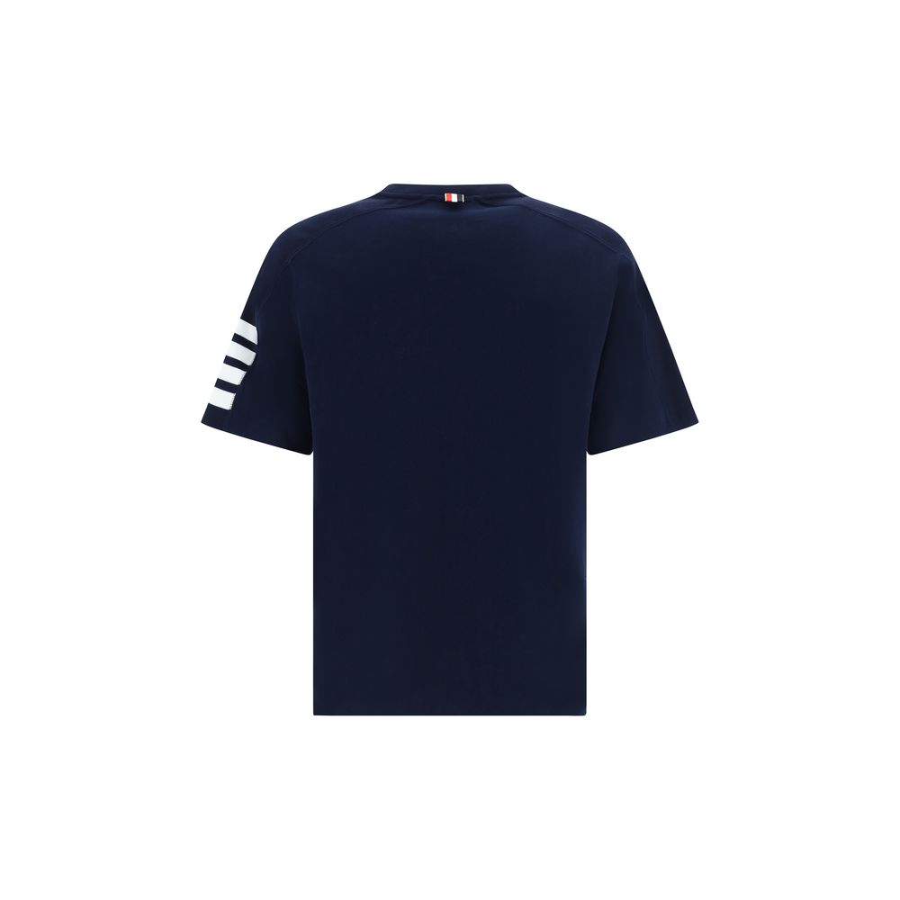 Thom Browne Blue Cotton T-Shirt - Image 2