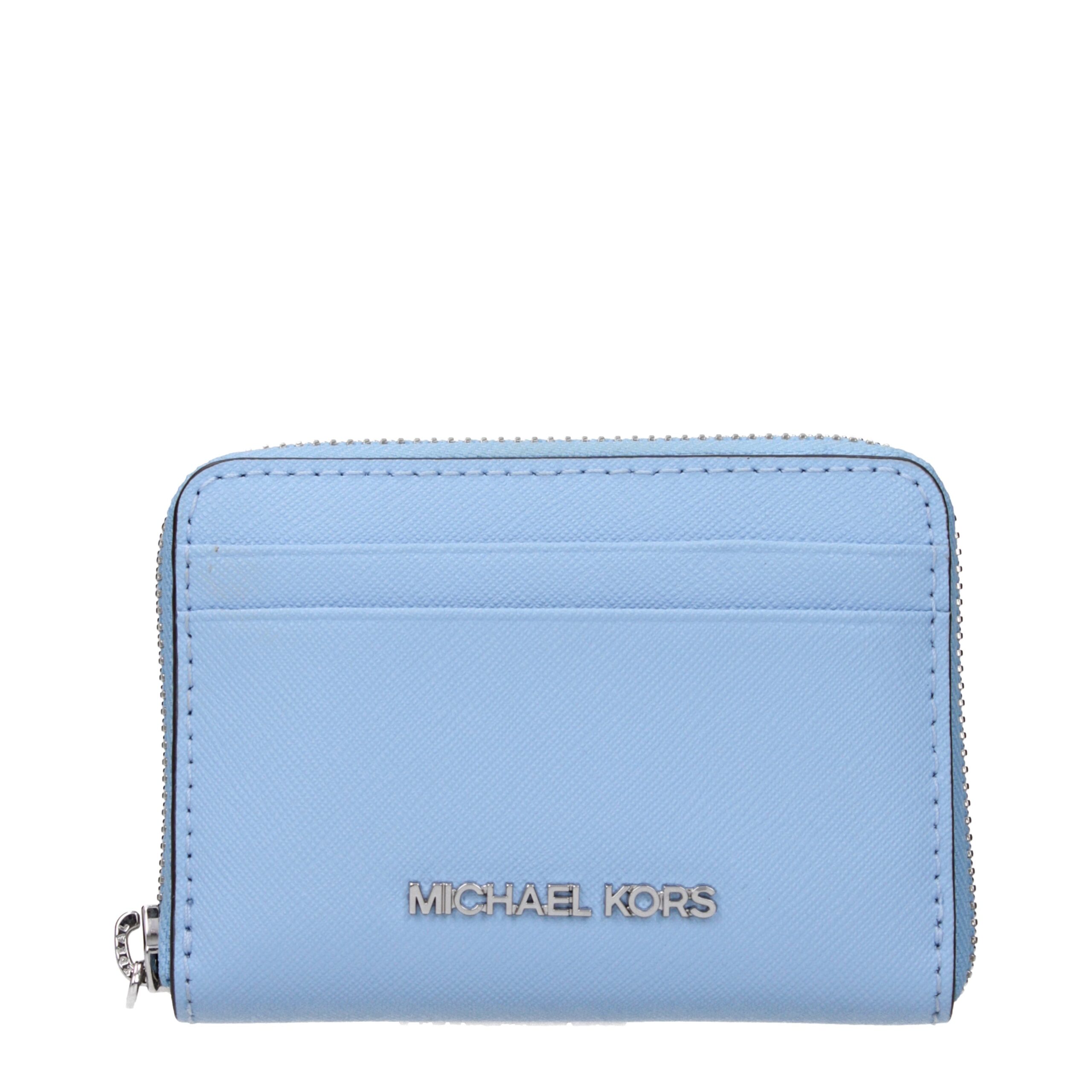 Michael Kors Light Blue Leather Cardholder