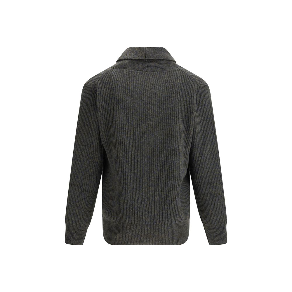 Brooksfield Bicolor Fleece Wool Cardigan - Image 2