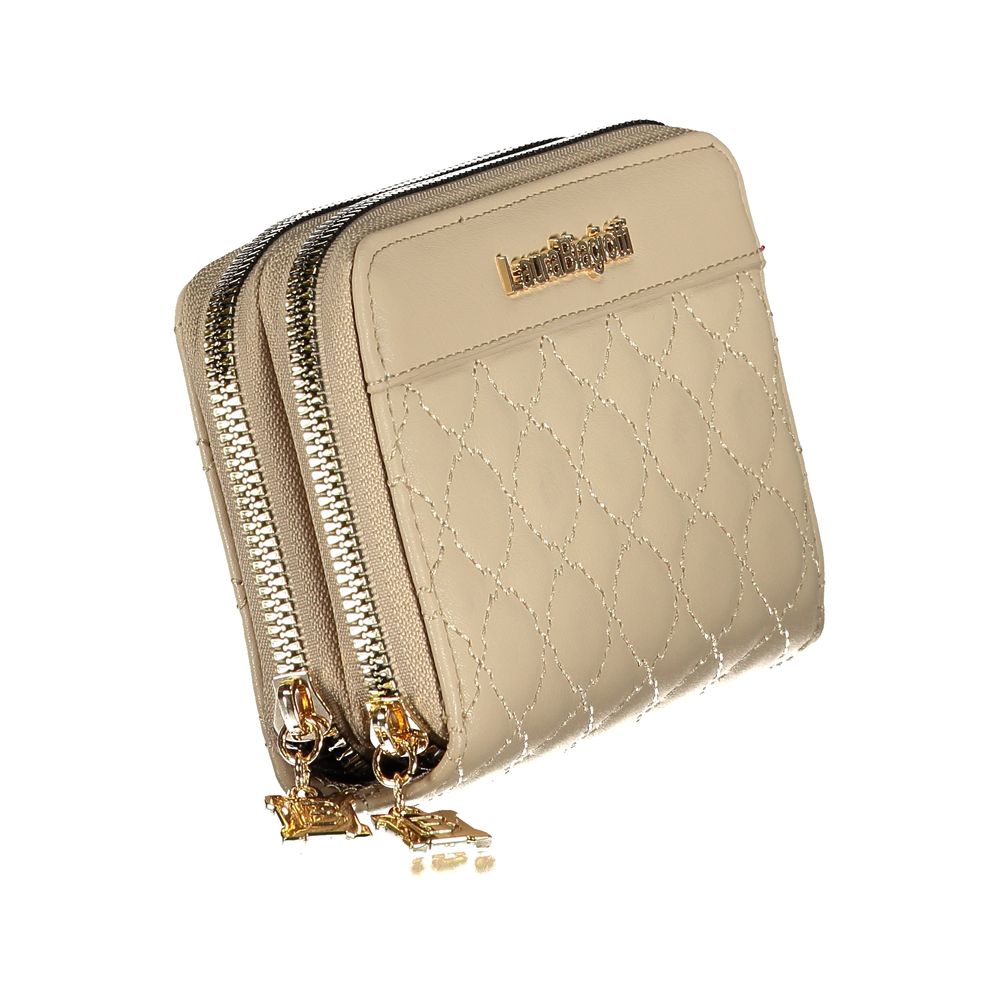 Laura Biagiotti Beige Polyethylene Women Wallet - Image 3