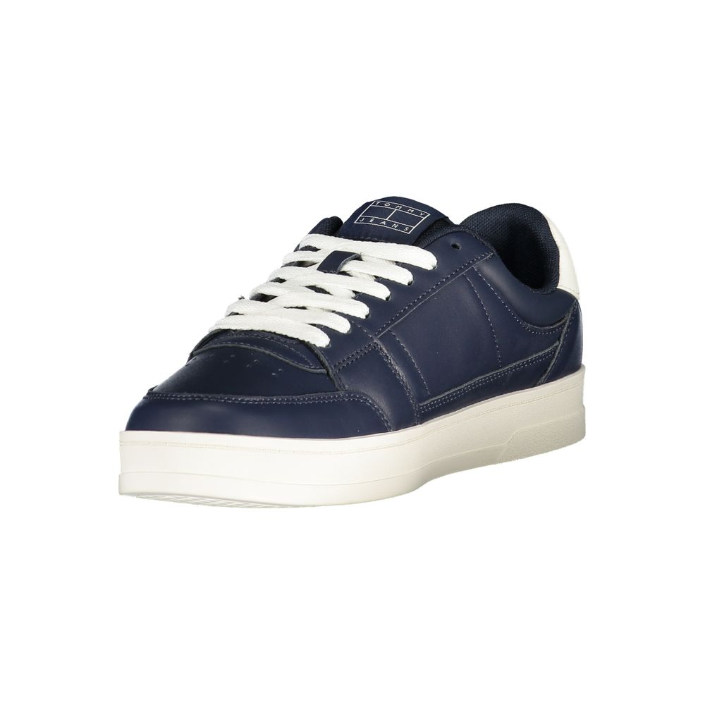 Tommy Hilfiger Blue Leather Men Sneaker - Image 3