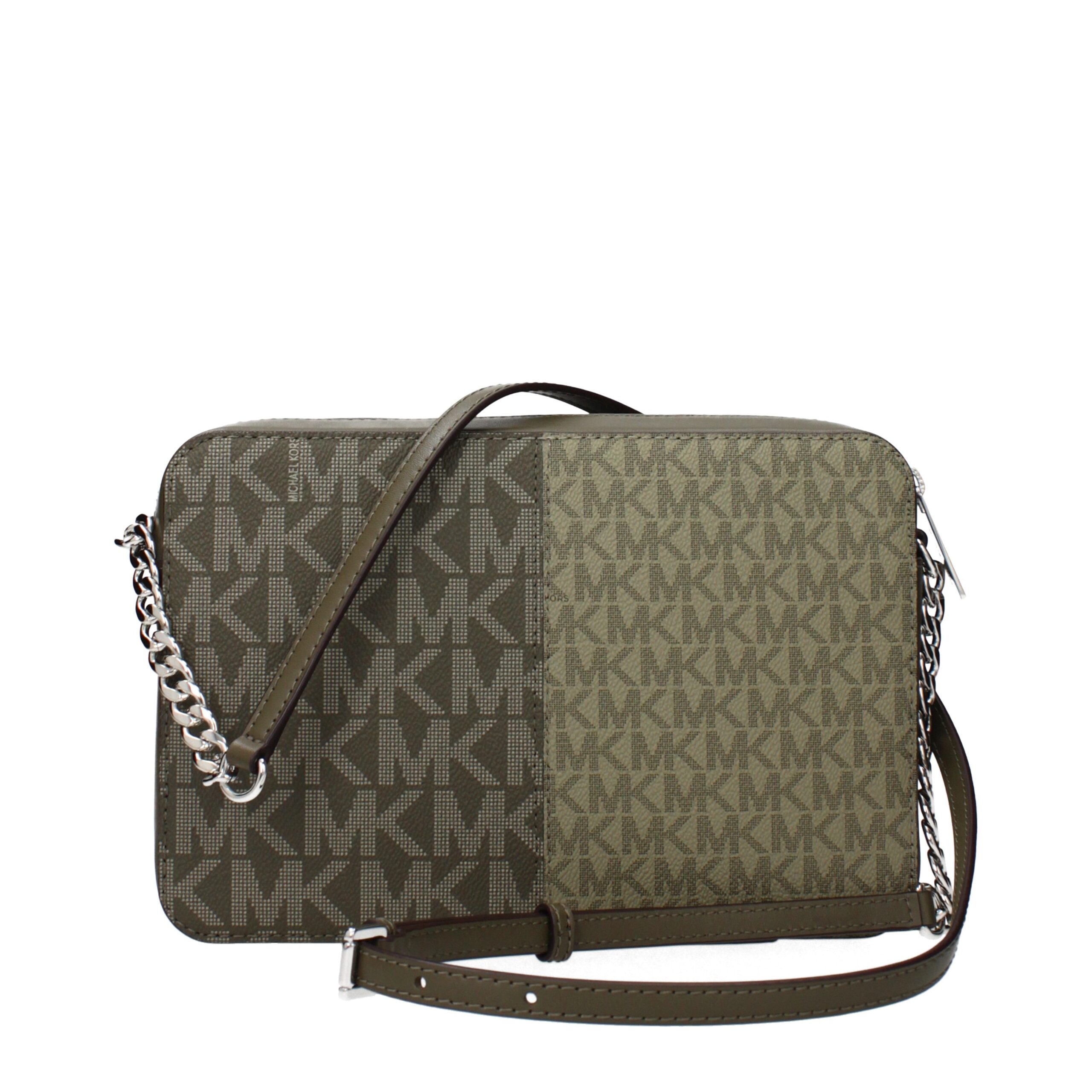 Michael Kors Green Fabric Crossbody Bag - Image 3