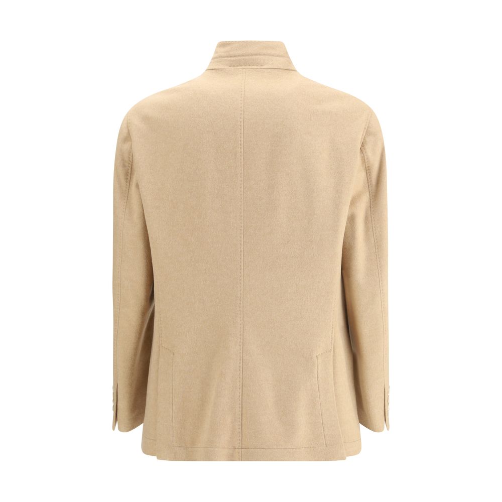 Brunello Cucinelli Beige Cashmere Coat - Image 2