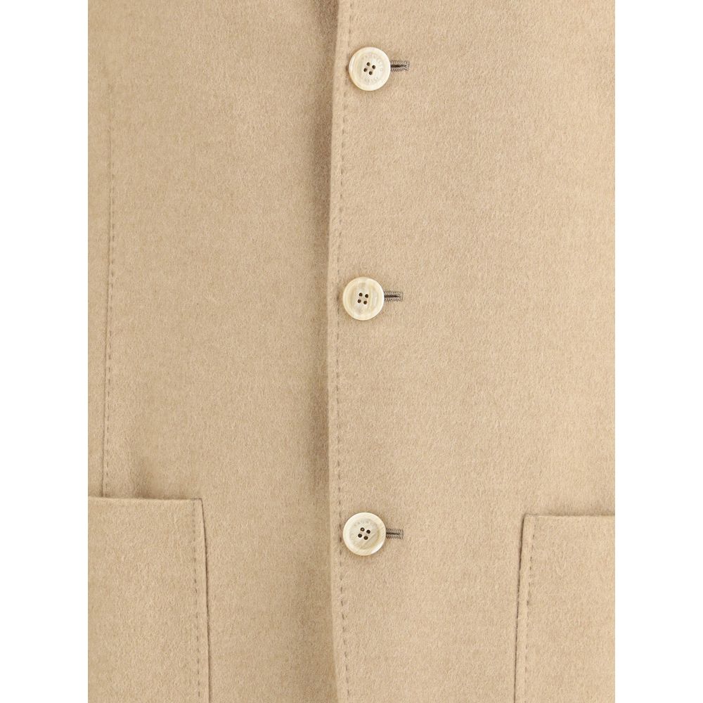 Brunello Cucinelli Beige Cashmere Coat - Image 3