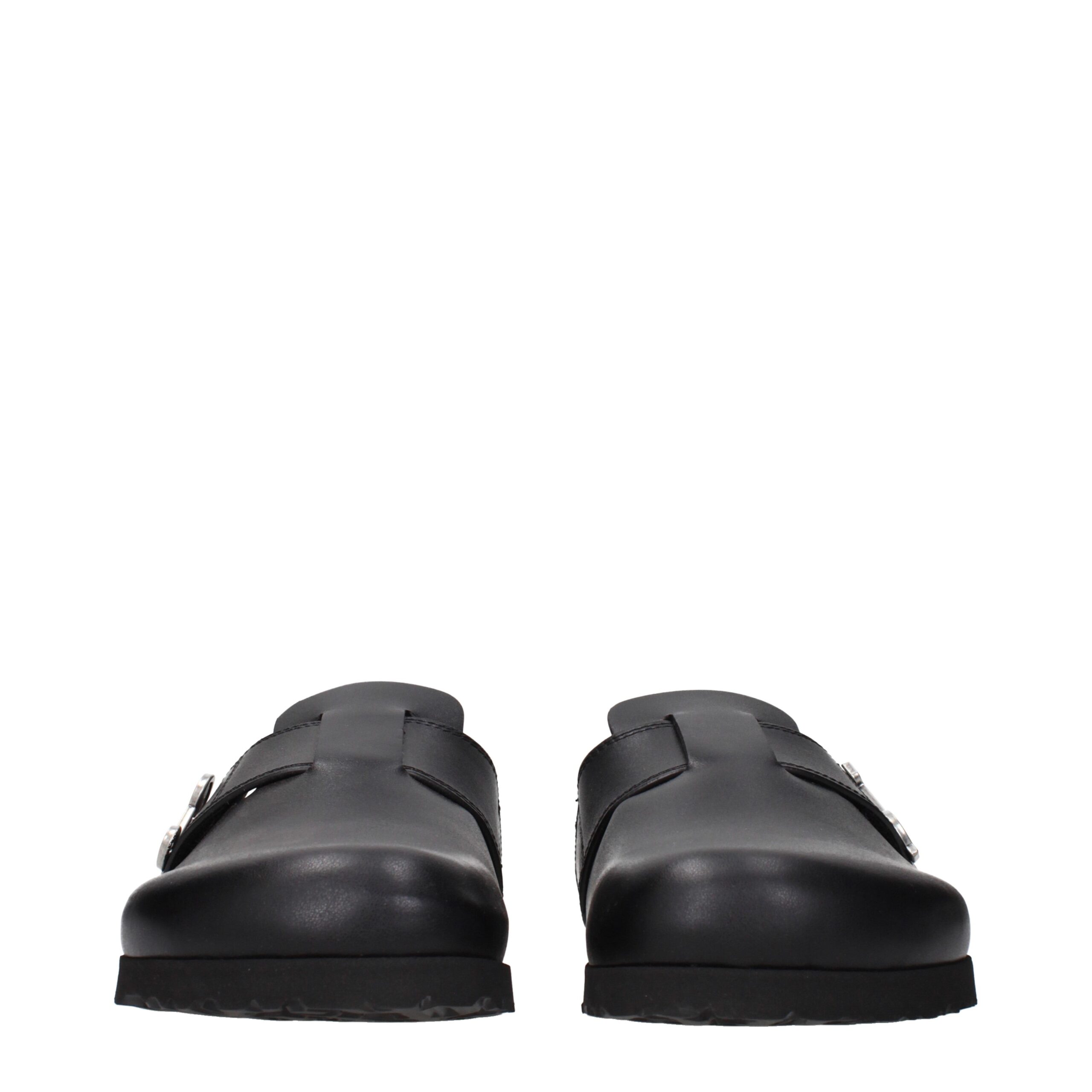 Palm Angels Black Leather Slippers - Image 3