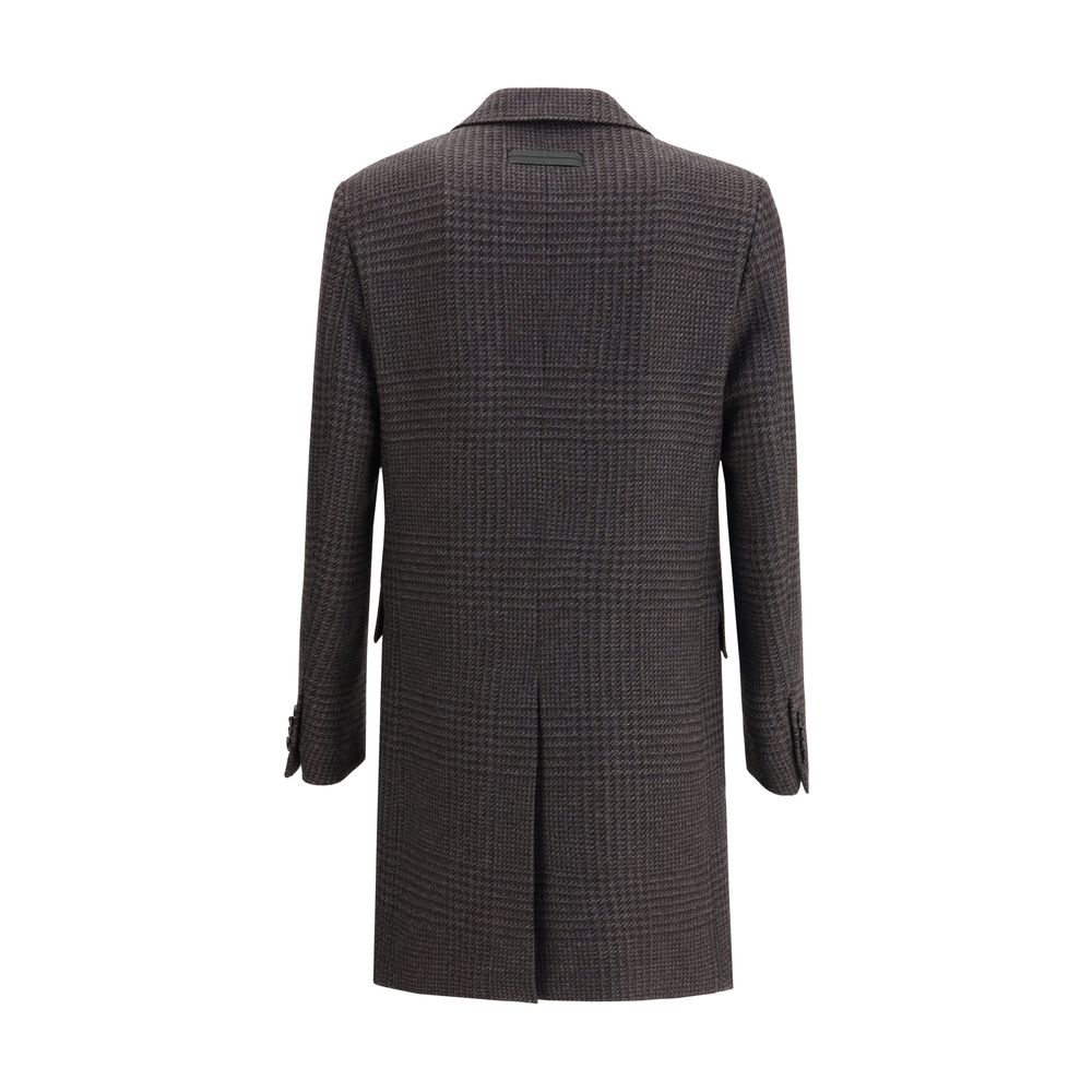 ZEGNA Brown Wool Coat - Image 2