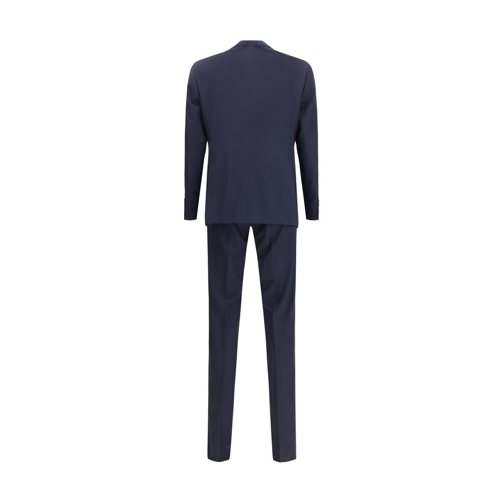 Giorgio Armani Blue Fleece Wool Two-Piece Suit - Image 2