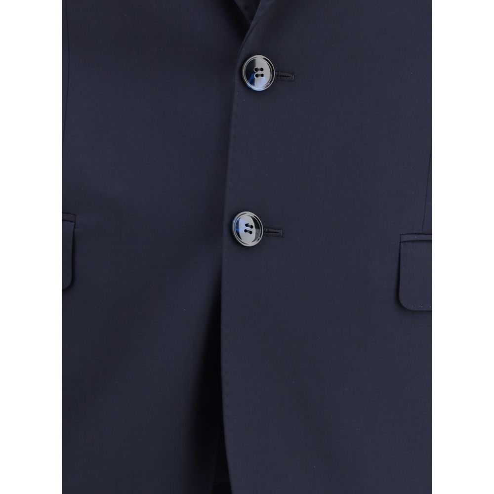Giorgio Armani Blue Fleece Wool Two-Piece Suit - Image 4