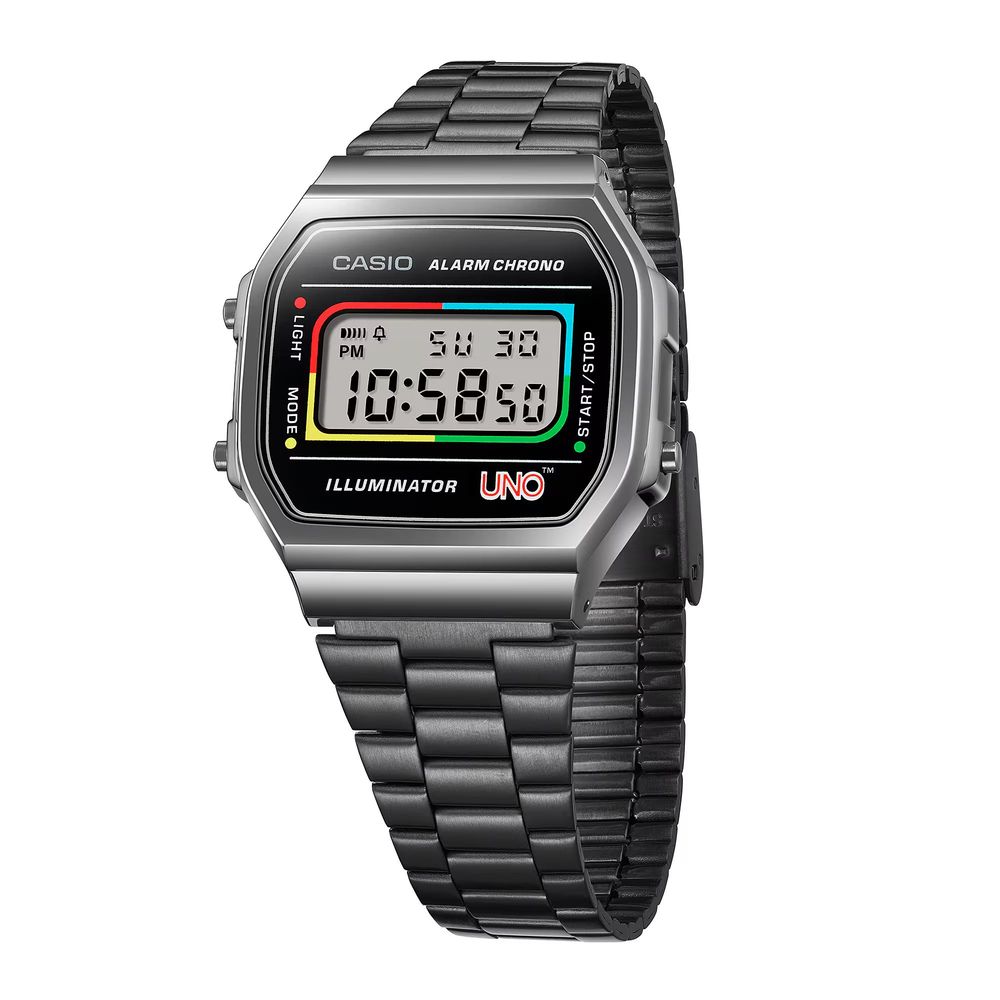 Casio Black Stainless Steel Digital Watch - Image 2