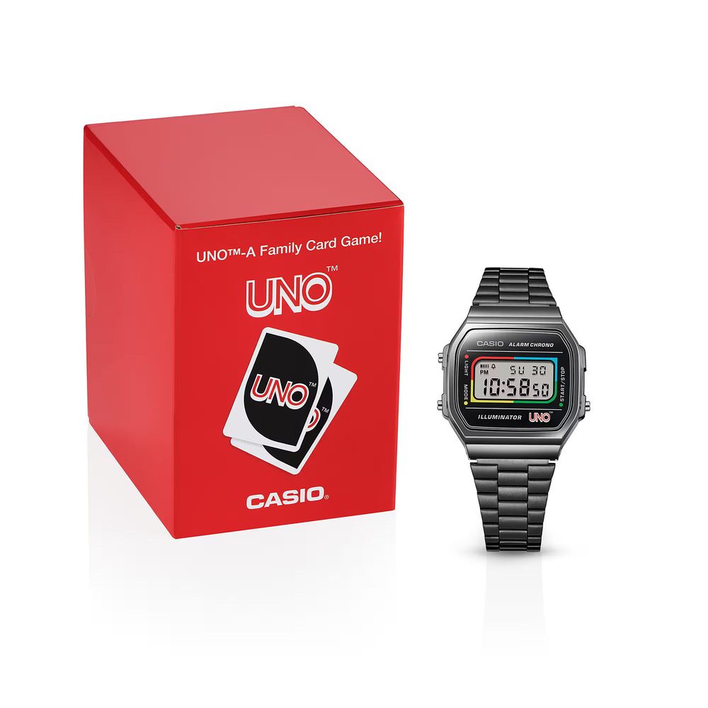 Casio Black Stainless Steel Digital Watch - Image 3